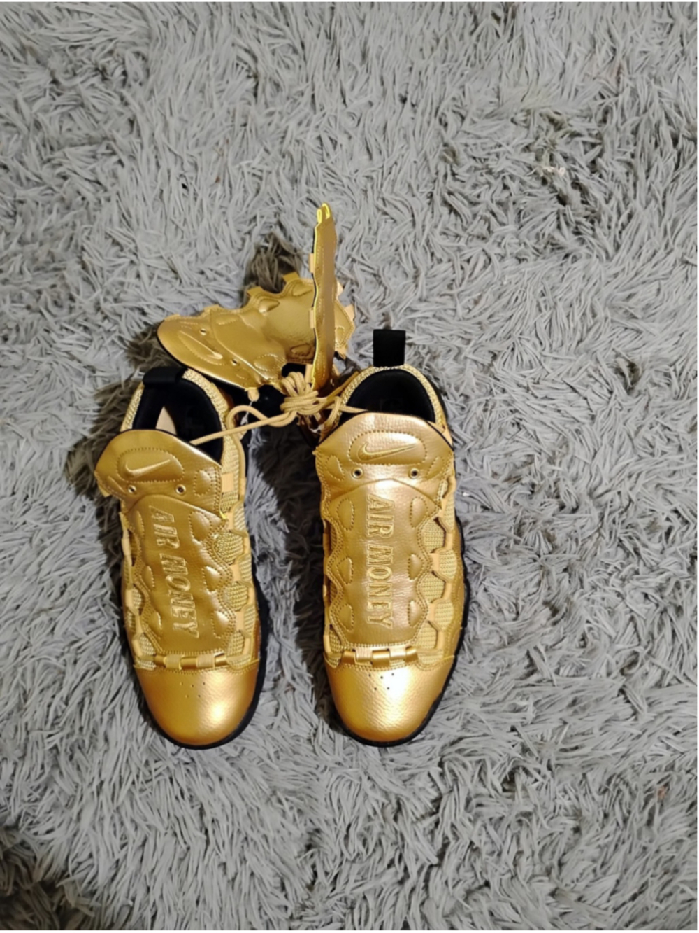Nike Air More Money Metallic Gold 2018 Men Size 8 Sneakers - AJ2998-700 - Picture 5 of 12